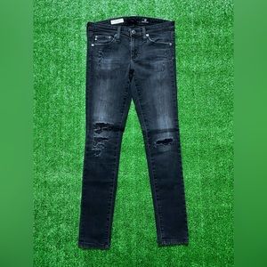 Adriano Goldschmied The Legging Ankle Super Skinny Distressed Jeans Sz 26